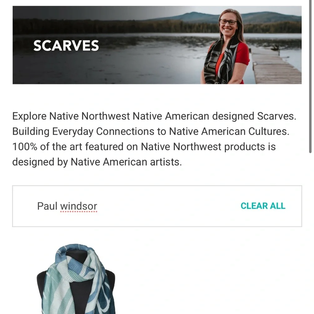 Northwest Blue Heron Eco Scarf - Picture 7 of 7